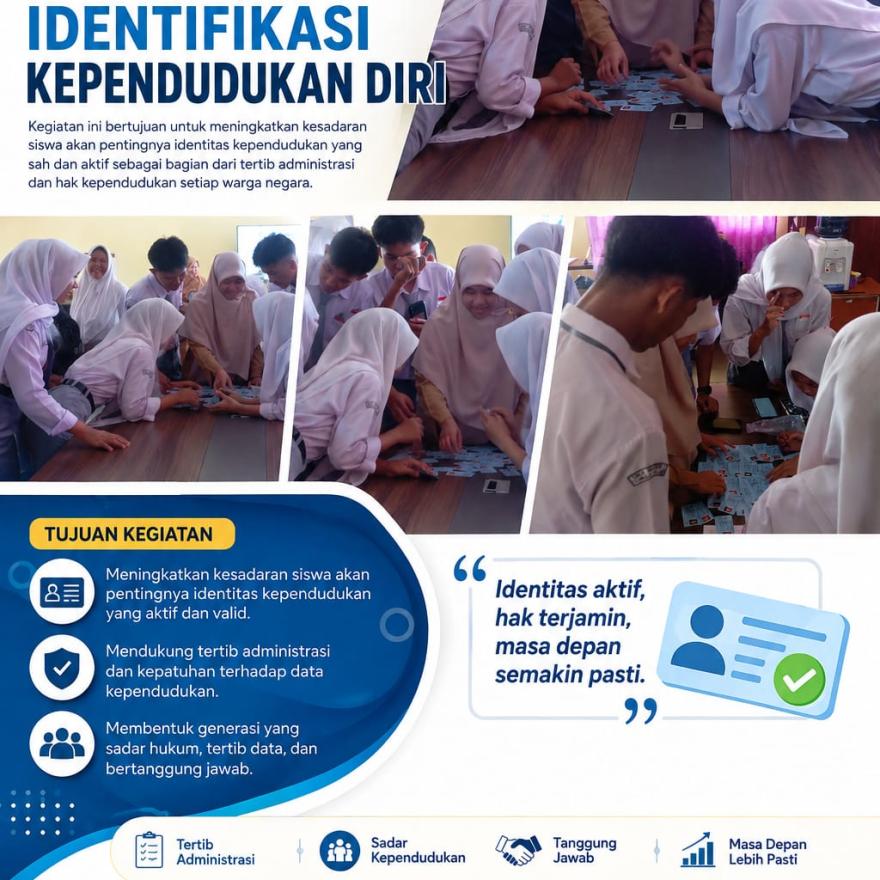 Pengaktifan Identifikasi Kependudukan Diri di SMAN 1 Sungaiselan
